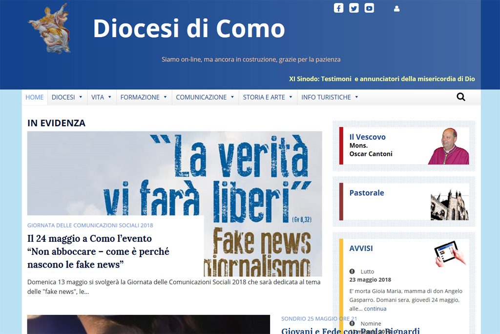 Diocesi di Como in linea il nuovo sito WebDiocesi